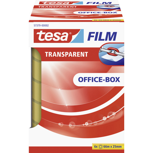 TESA OFFICE-BOX 57379-00002-01 tesafilm Transparent (L x B) 66m x 25mm 6St.
