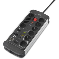 Renkforce 1015A-CMB-SXMS Master/Slave-Steckdosenleiste 10fach Schwarz, Aluminium Schutzkontakt 1 St Renkforce 1015A-CMB-SXMS Master/Slave-Steckdosenleiste 10fach Schwarz, Aluminium Schutzkontakt 1 St
