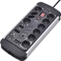 Renkforce 1015A-CMB-SXMS Master/Slave-Steckdosenleiste 10fach Schwarz, Aluminium Schutzkontakt 1 St Renkforce 1015A-CMB-SXMS Master/Slave-Steckdosenleiste 10fach Schwarz, Aluminium Schutzkontakt 1 St