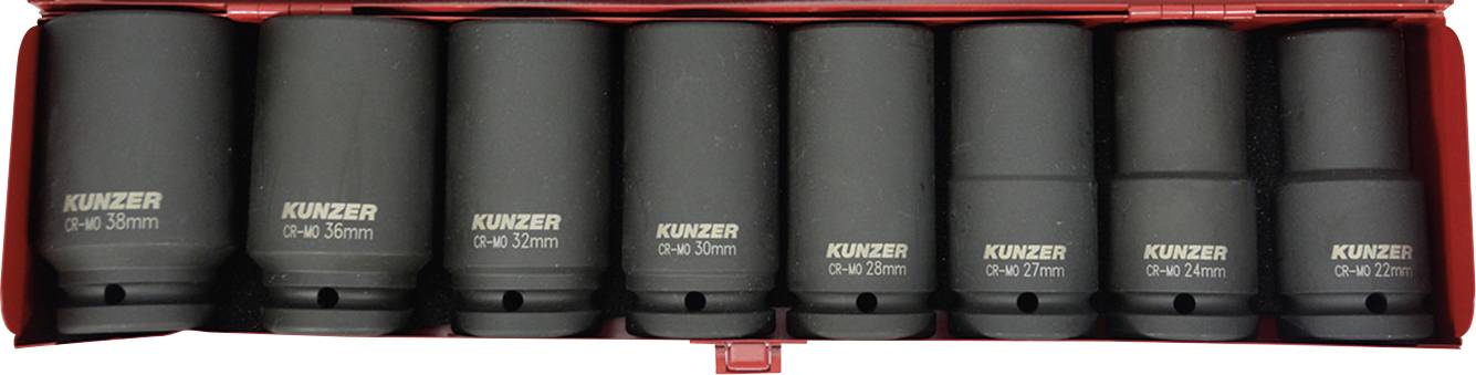Kunzer Kraft-Steckschlüsseleinsatz-Set 3/4" (20 mm) 8teilig 7SSE348