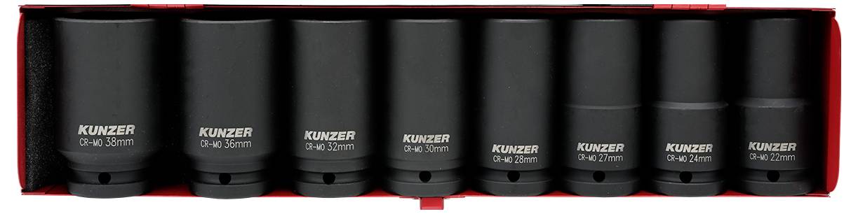 Kunzer Kraft-Steckschlüsseleinsatz-Set 3/4" (20 mm) 8teilig 7SSE348