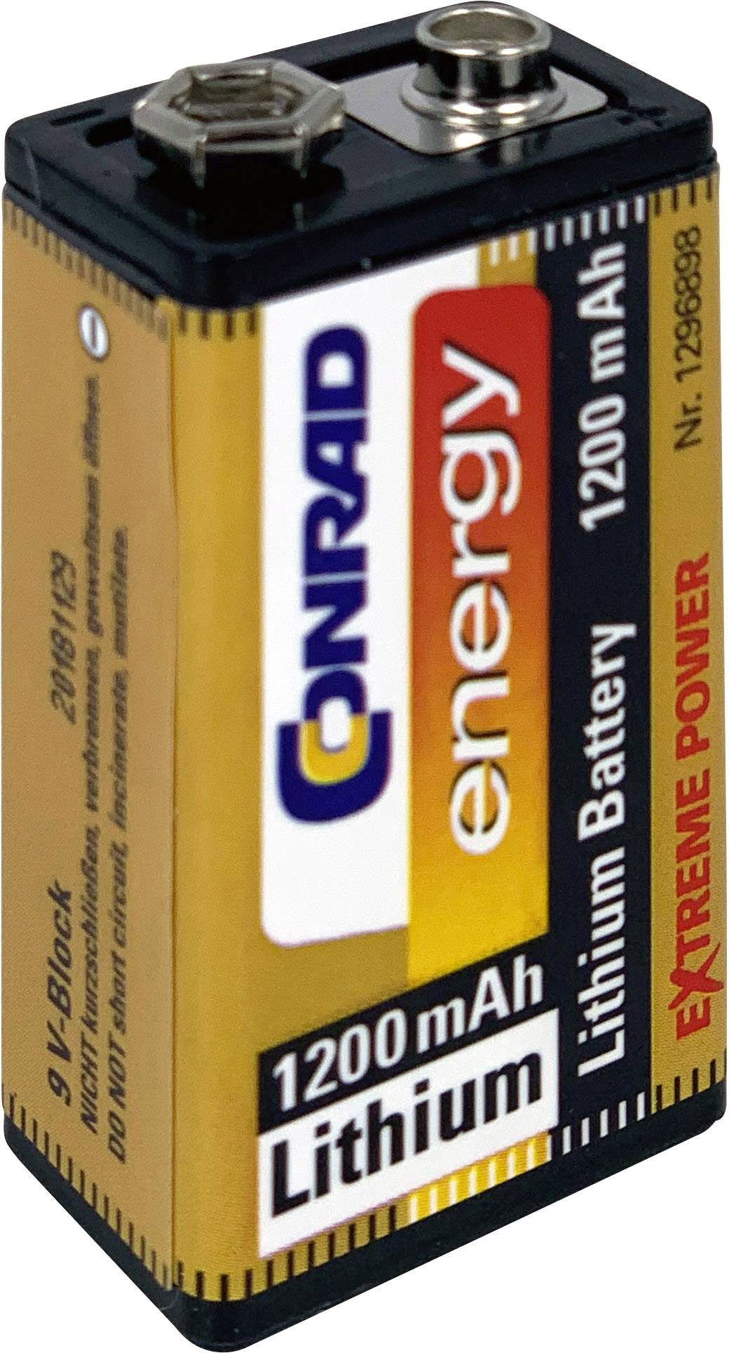 Extreme Power 6LR61 9V Block-Batterie Lithium 1200 mAh 9V 1St.