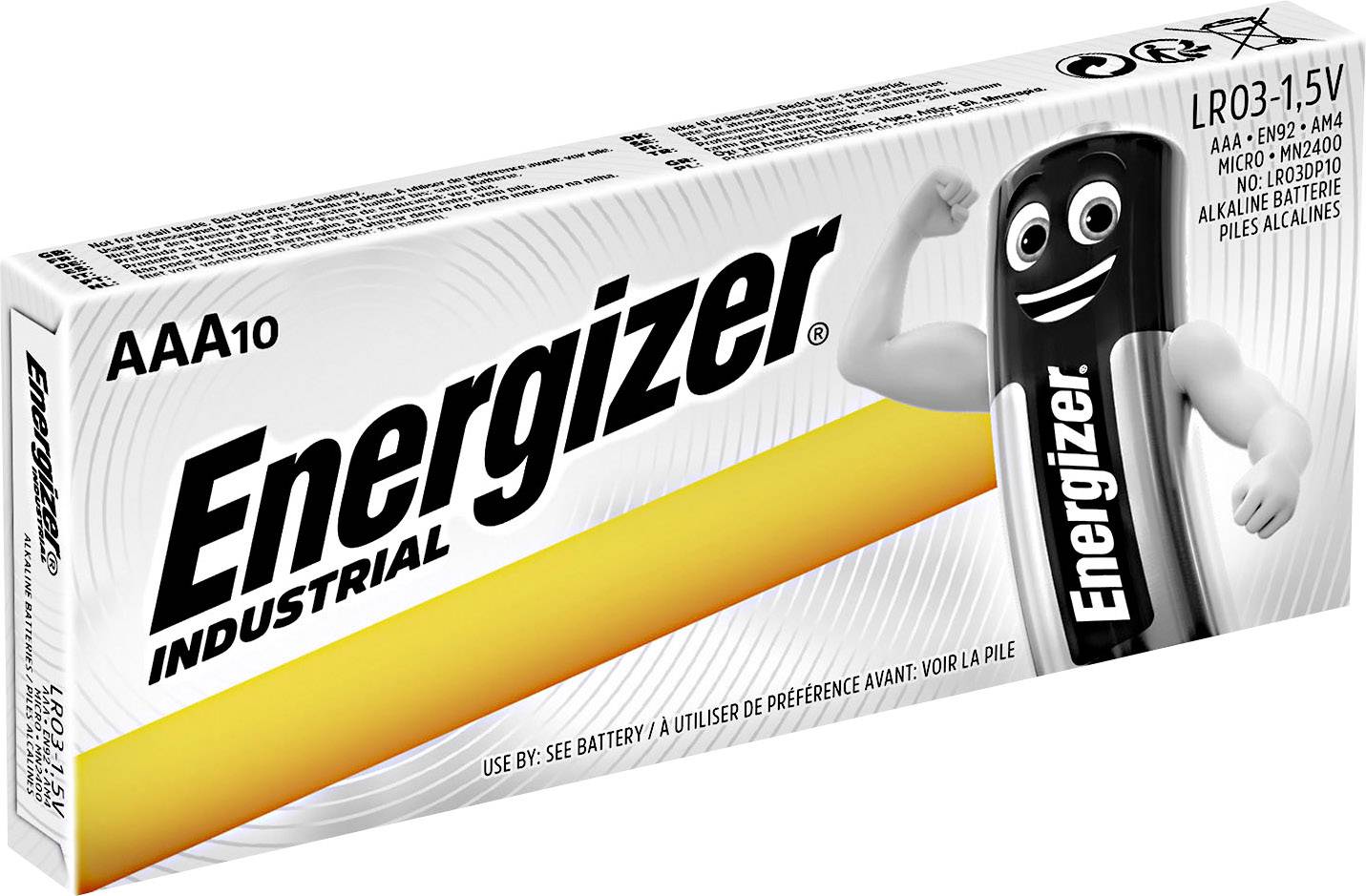 Energizer Industrial LR03 Micro (AAA)-Batterie Alkali-Mangan 1.5V 10St.