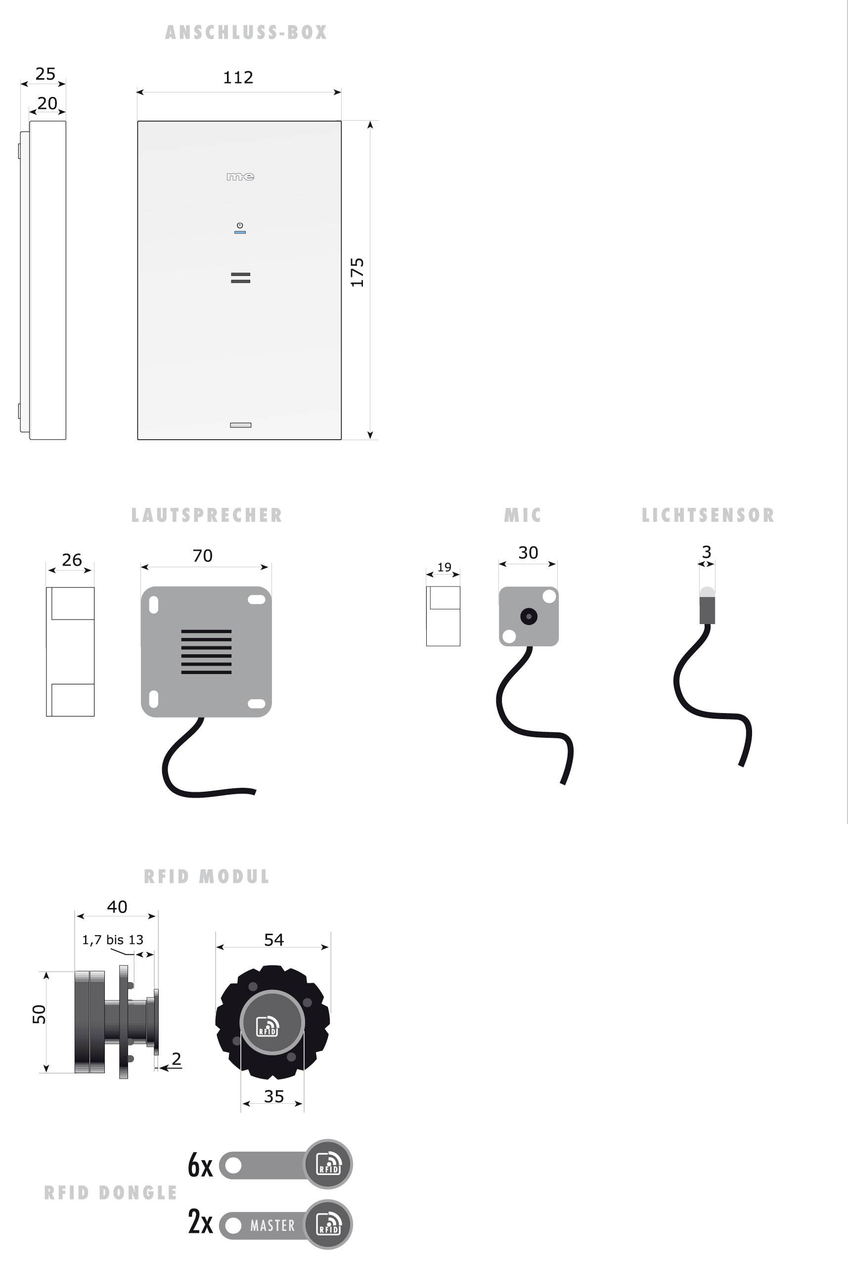 M-e modern-electronics ADV-B40 Vistadoor, Vistus Türsprechanlage Türsprechanlagen-Modul