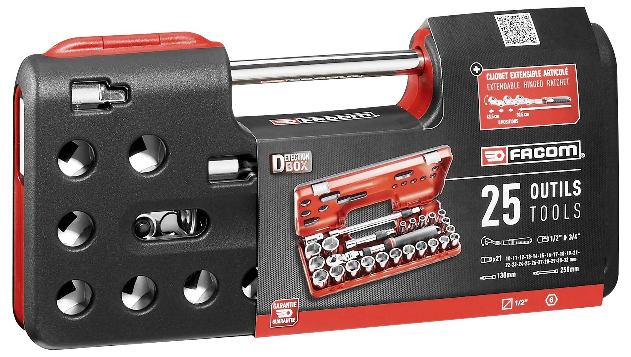 Facom Steckschlüsselsatz metrisch 1/2" (12.5 mm) 25teilig SXL.DBOX3PB