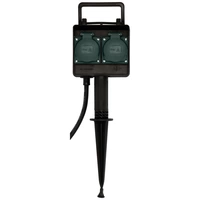 Brennenstuhl 1154430 Gartensteckdose 2fach Schwarz, Grün mit Erdspieß Brennenstuhl 1154430 Gartensteckdose 2fach Schwarz, Grün mit Erdspieß