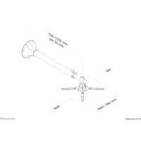 Neomounts BEAMER-W100SILVER Beamer-Wandhalterung Neigbar, Drehbar Wandabstand (max.): 123cm Silber Neomounts BEAMER-W100SILVER Beamer-Wandhalterung Neigbar, Drehbar Wandabstand (max.): 123cm Silber