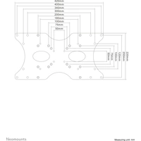 Neomounts VESA-Adapter Passend für Serie (Halter): Universal Silber Neomounts VESA-Adapter Passend für Serie (Halter): Universal Silber