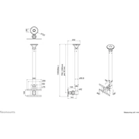 Neomounts FPMA-C100SILVER 1fach Monitor-Deckenhalterung 25,4 cm (10") - 76,2 cm (30") Silber Höhenverstellbar, Neigbar, Schwenkbar, Rotierbar Neomounts FPMA-C100SILVER 1fach Monitor-Deckenhalterung 25,4 cm (10") - 76,2 cm (30") Silber Höhenverstellbar, Neigbar, Schwenkbar, Rotierbar