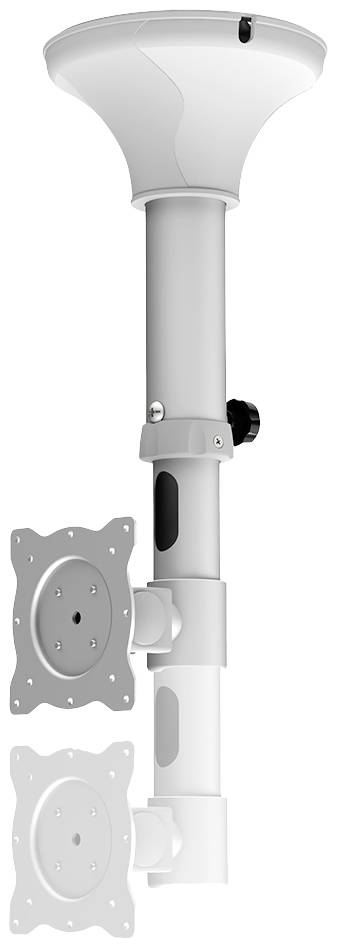 Neomounts FPMA-C025SILVER TV-Deckenhalterung Höhenverstellbar 25,4 cm (10") - 76,2 cm (30") Neigbar+Schwenkbar, Rotierbar