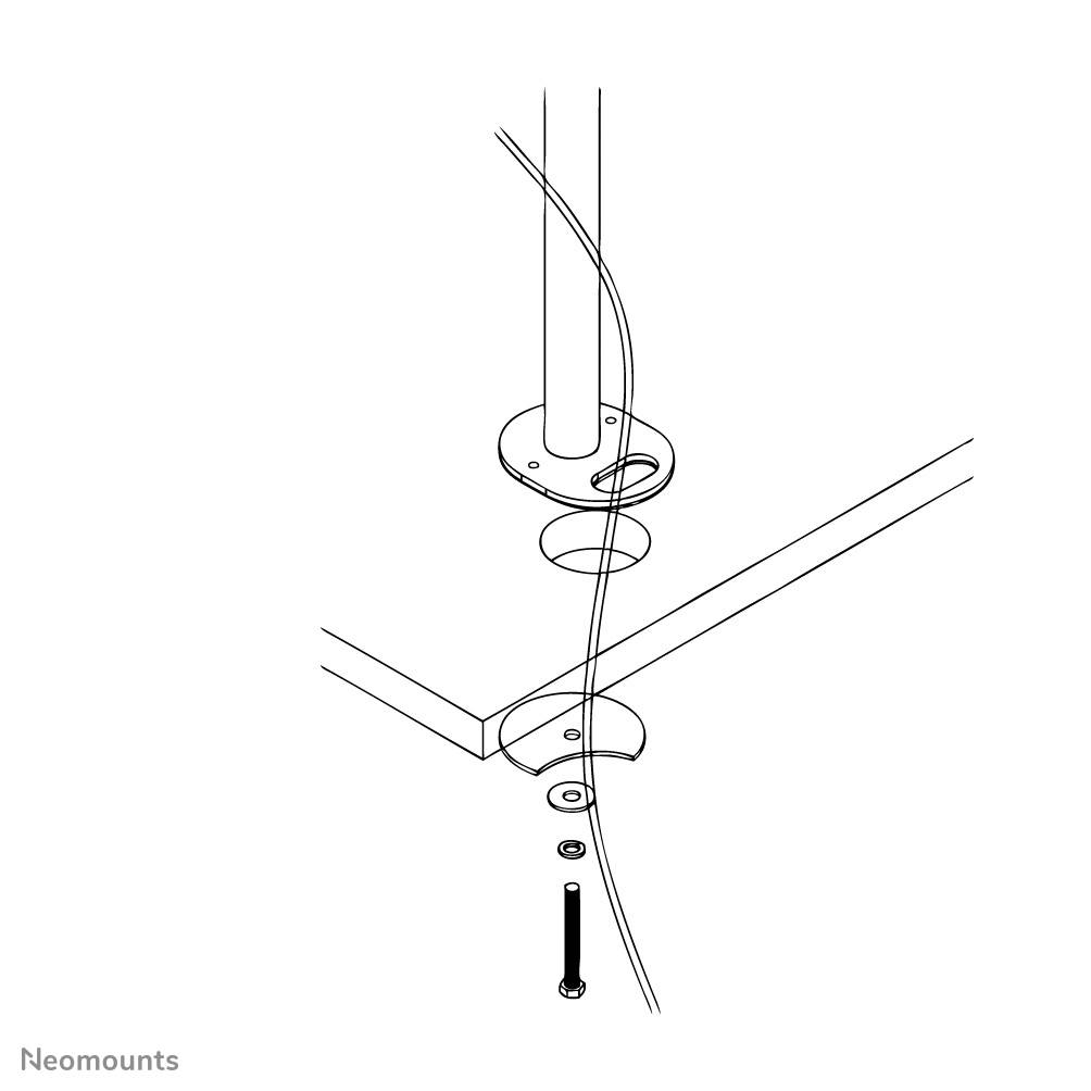 Neomounts Kabeldurchlass Passend für Serie (Halter): NewStar Monitor-Halterung FPMA-D960-Serie Schwarz