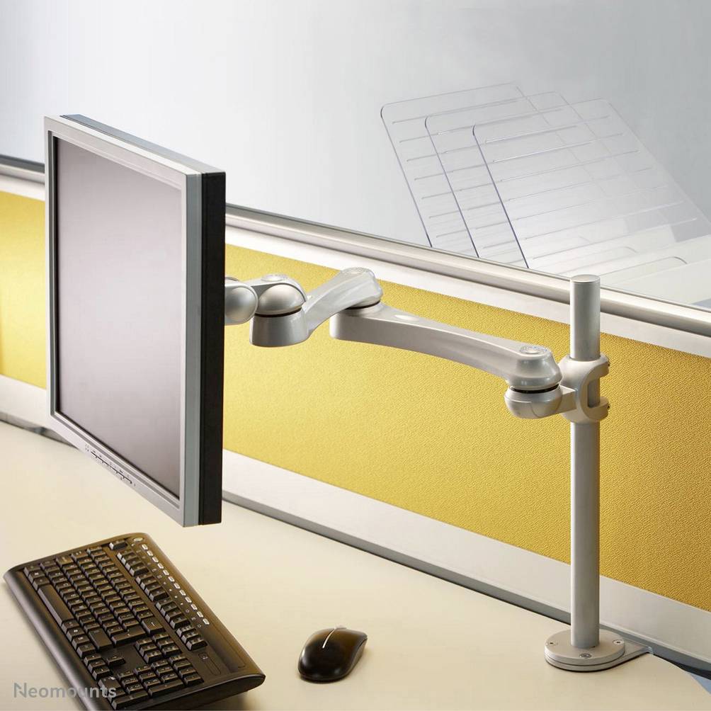 Neomounts FPMA-D930 1fach Monitor-Tischhalterung 25,4 cm (10") - 76,2 cm (30") Silber Höhenverstellbar, Neigbar, Schwenkbar, Rotierbar