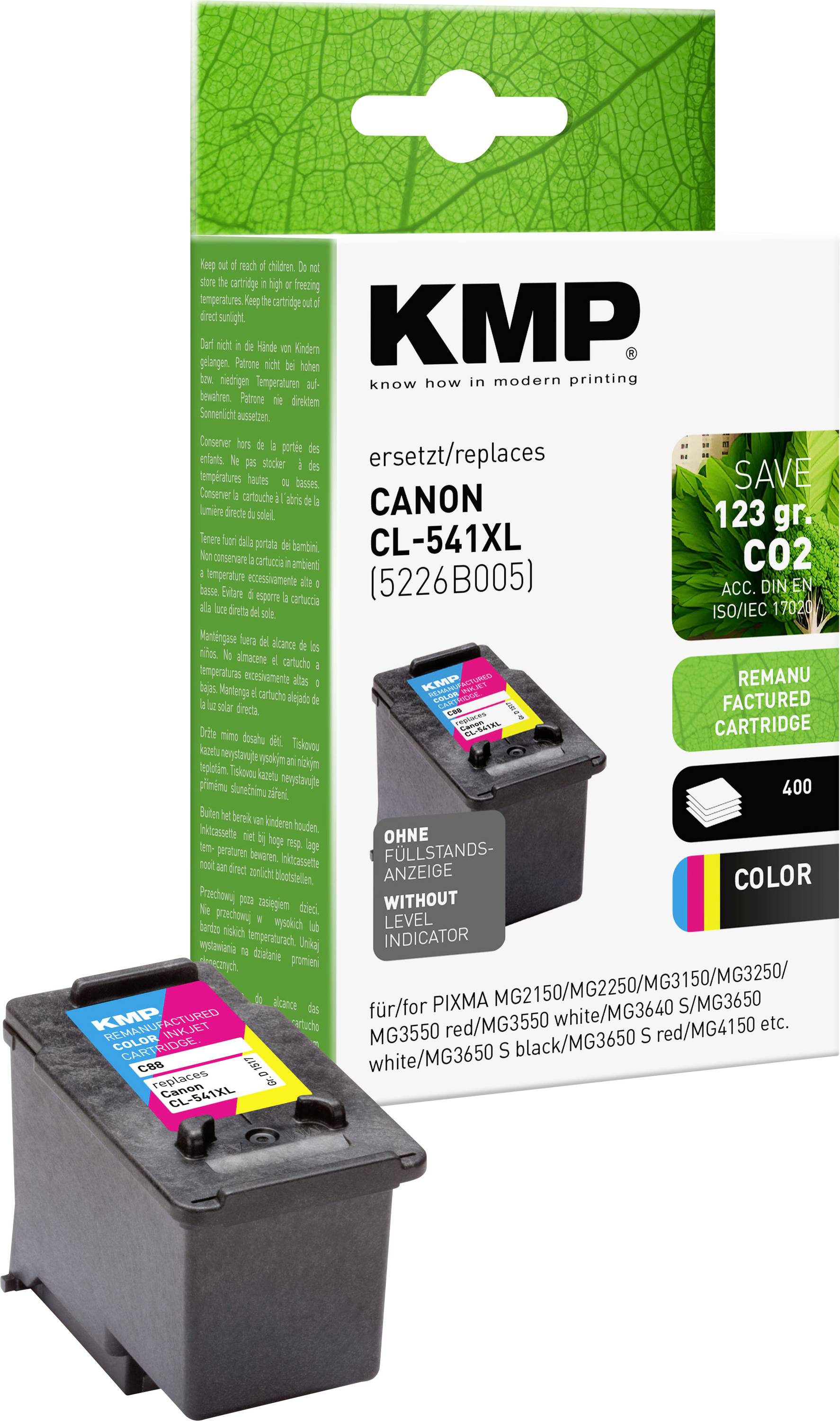 KMP Druckerpatrone ersetzt Canon CL-541 XL Kompatibel Cyan, Magenta, Gelb C88 1517,4030