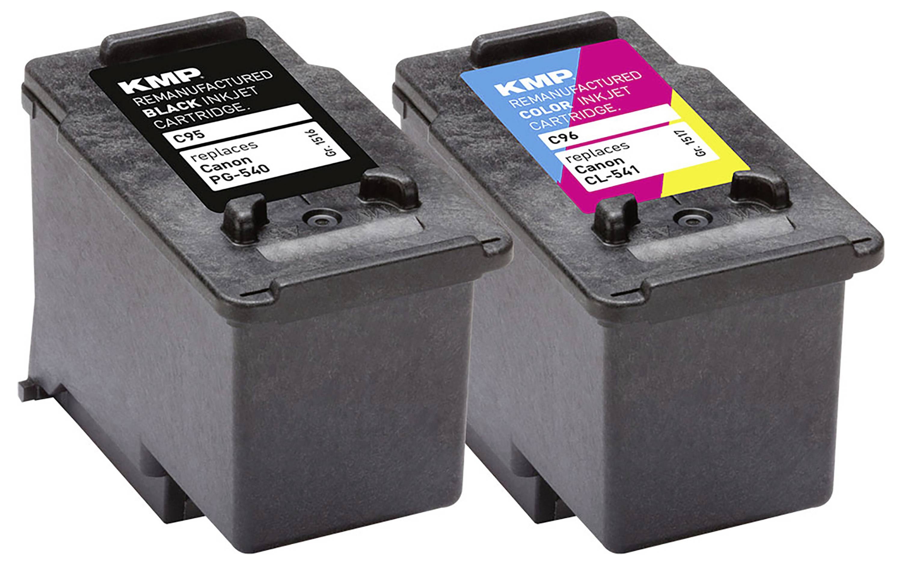 KMP Druckerpatrone ersetzt Canon PG-540, CL-541 Kompatibel Kombi-Pack Schwarz, Cyan, Magenta, Gelb C95V 1516,4850