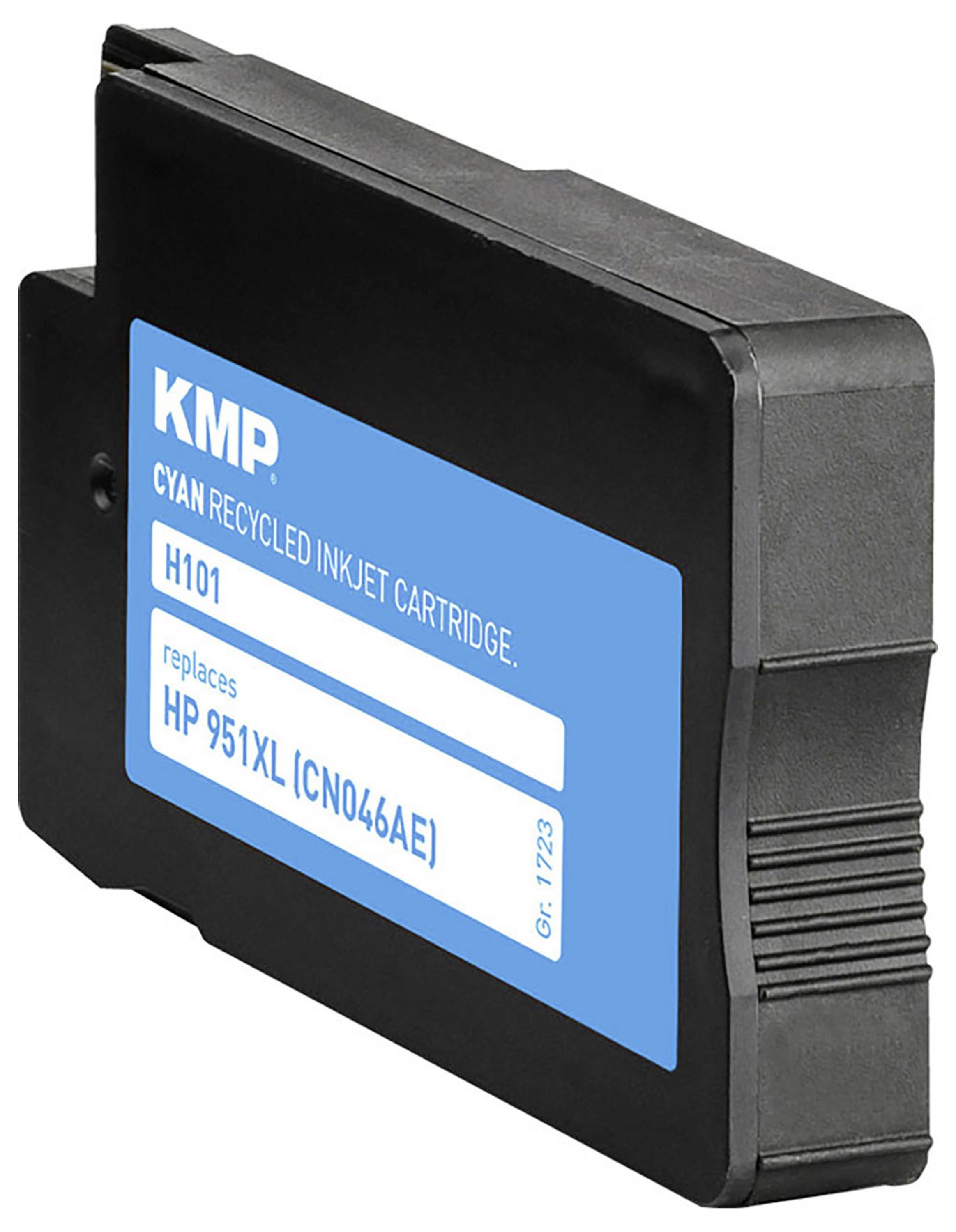 KMP Druckerpatrone ersetzt HP 951XL, CN046AE Kompatibel Cyan H101 1723,4003