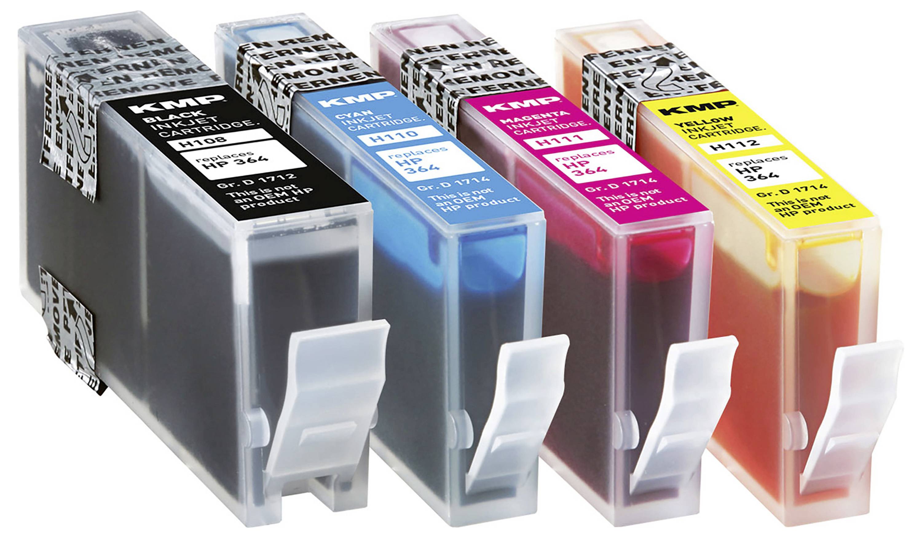 KMP Druckerpatrone Kombi-Pack Kompatibel ersetzt HP 364, N9J73AE, CB316EE, CB318EE, CB319EE, CB320EE Schwarz, Cyan, Magenta, Gelb
