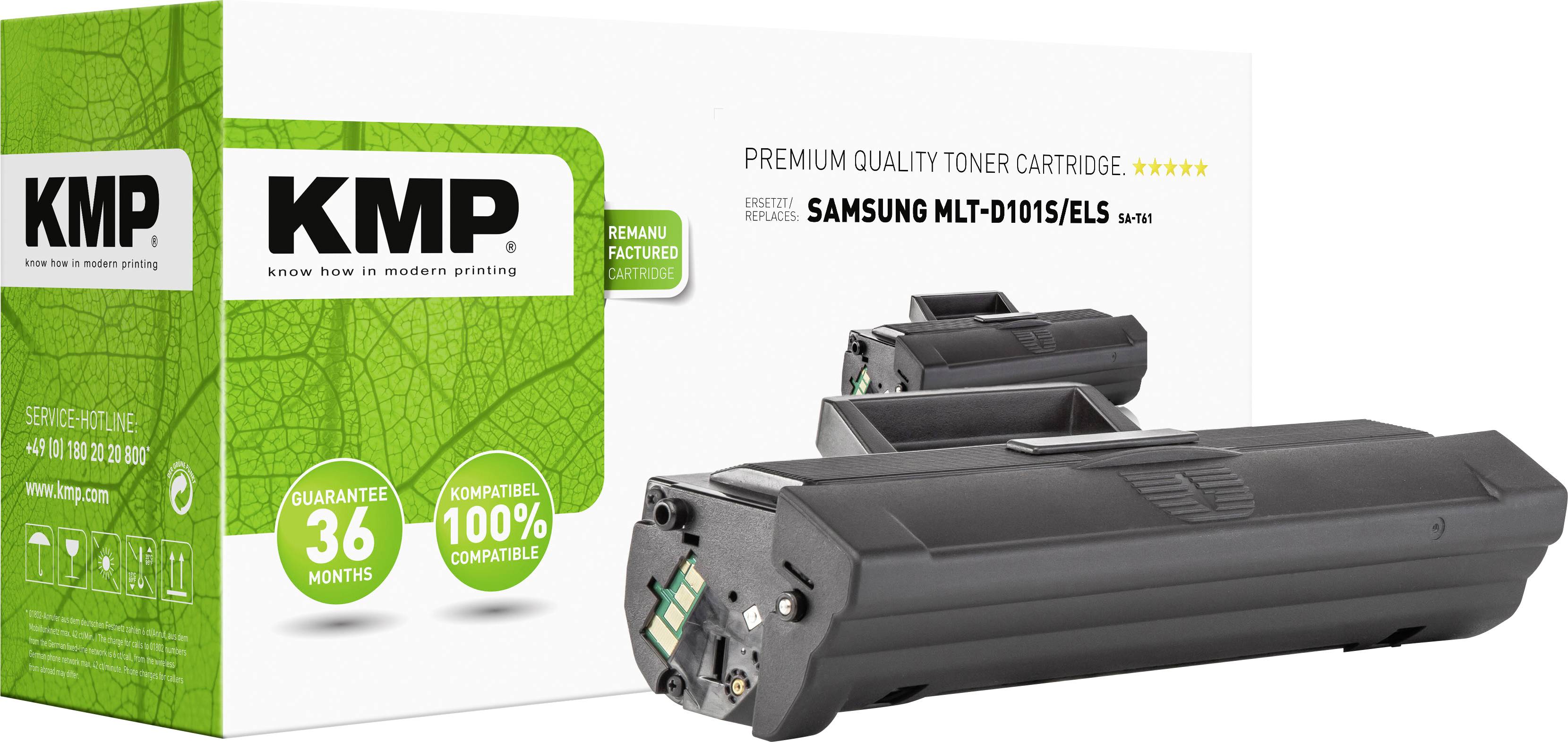 KMP Tonerkassette ersetzt Samsung MLT-D101S Kompatibel Schwarz 1500 Seiten SA-T61