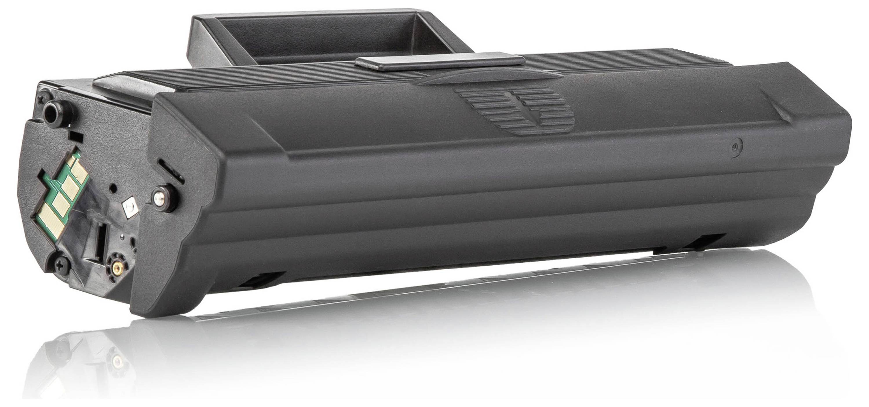 Schwarze Druckertonerkartuschen isoliert auf weißem Hintergrund.