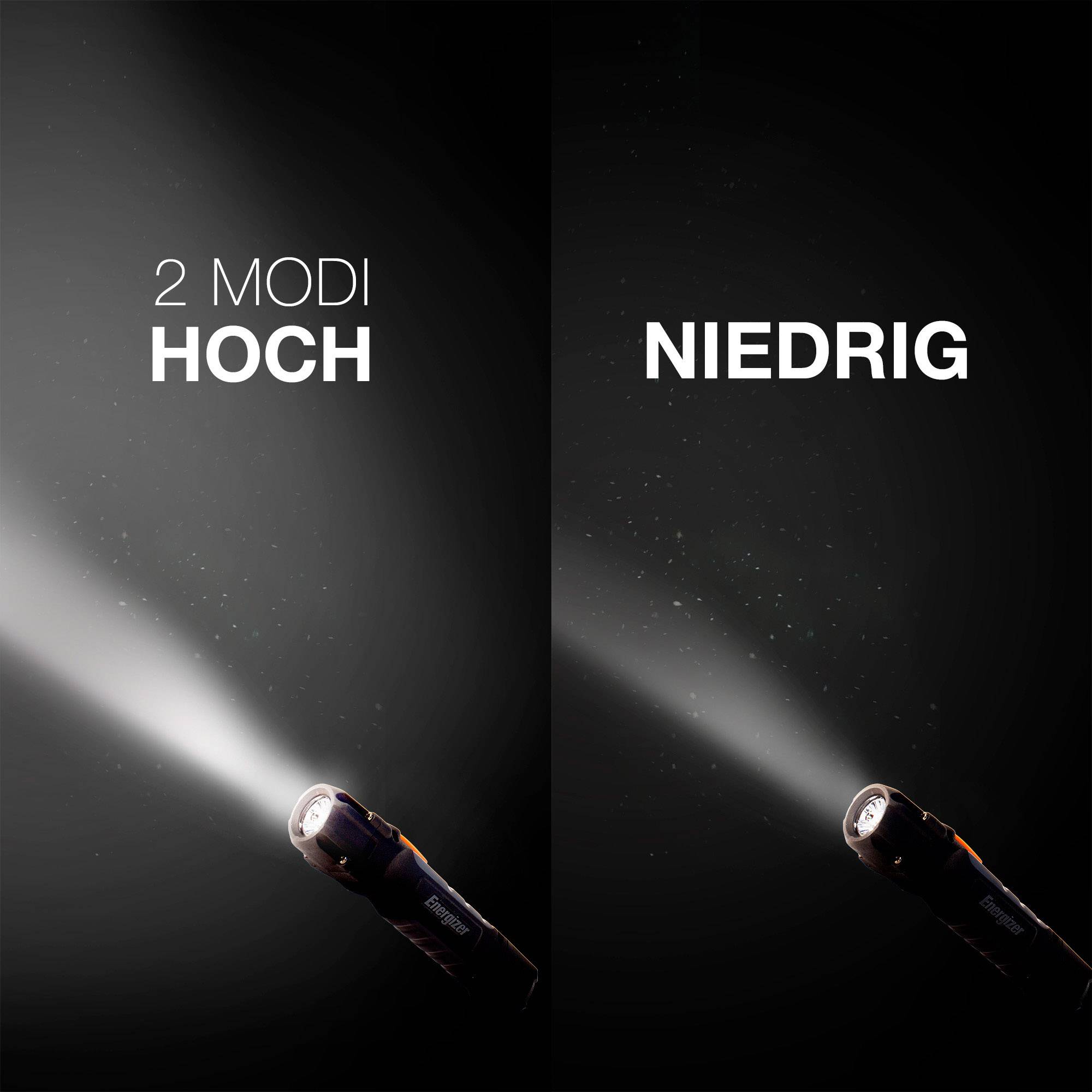 Energizer Hardcase 2AA LED Taschenlampe batteriebetrieben 300lm 340g