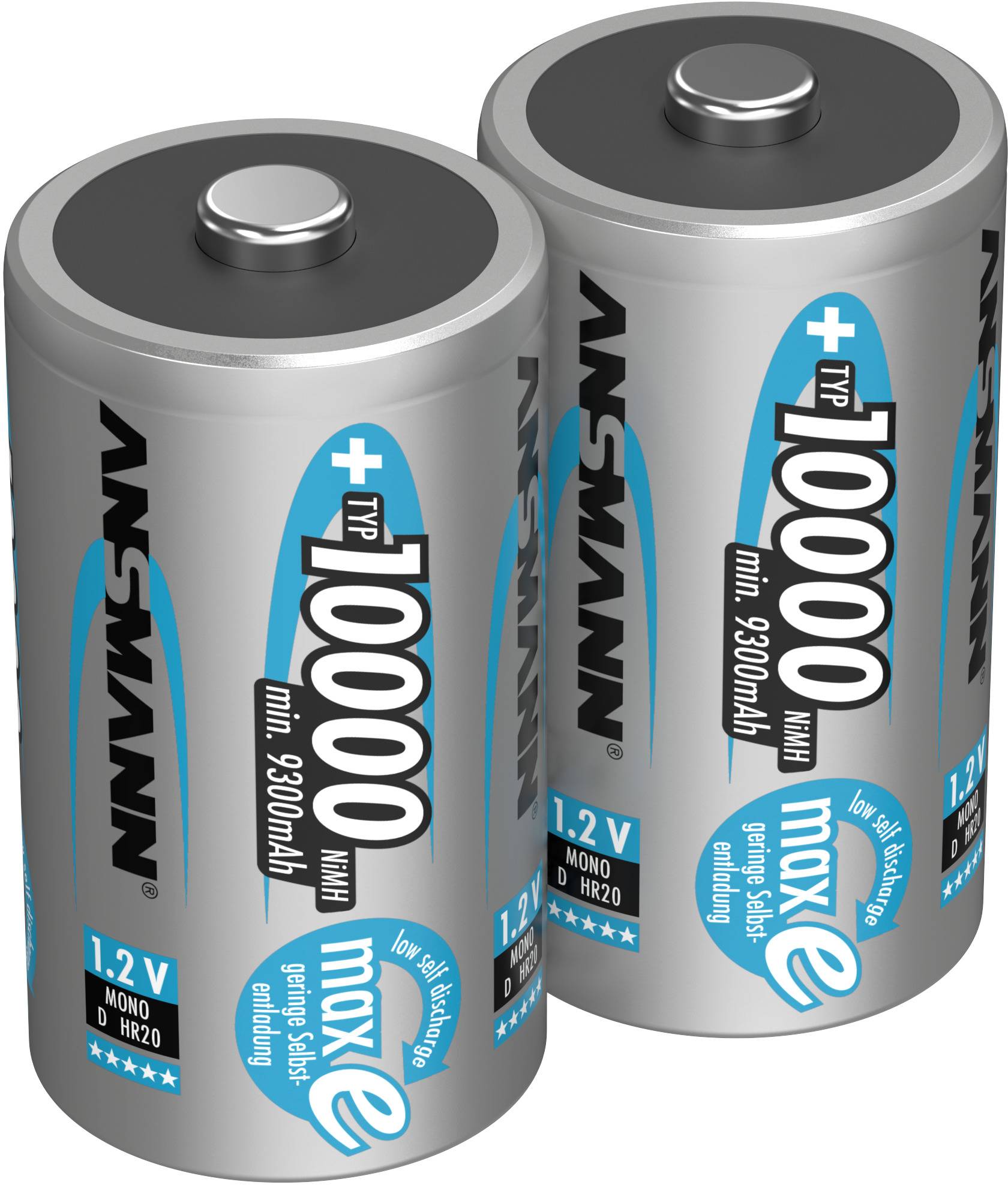 Ansmann maxE Mono (D)-Akku NiMH 10000 mAh 1.2 V 2 St.