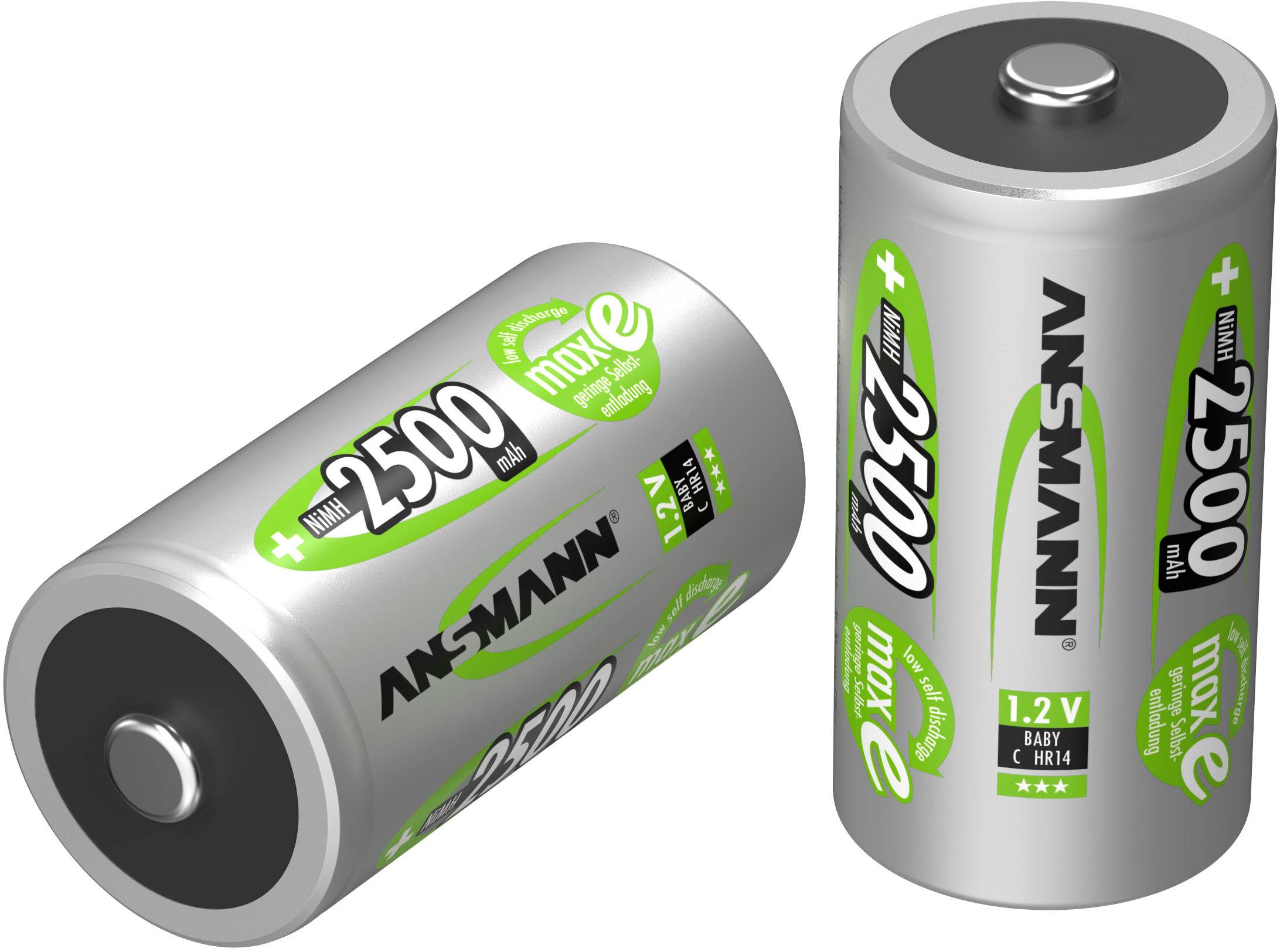 Ansmann maxE HR14 Baby (C)-Akku NiMH 2500 mAh 1.2 V 2 St.