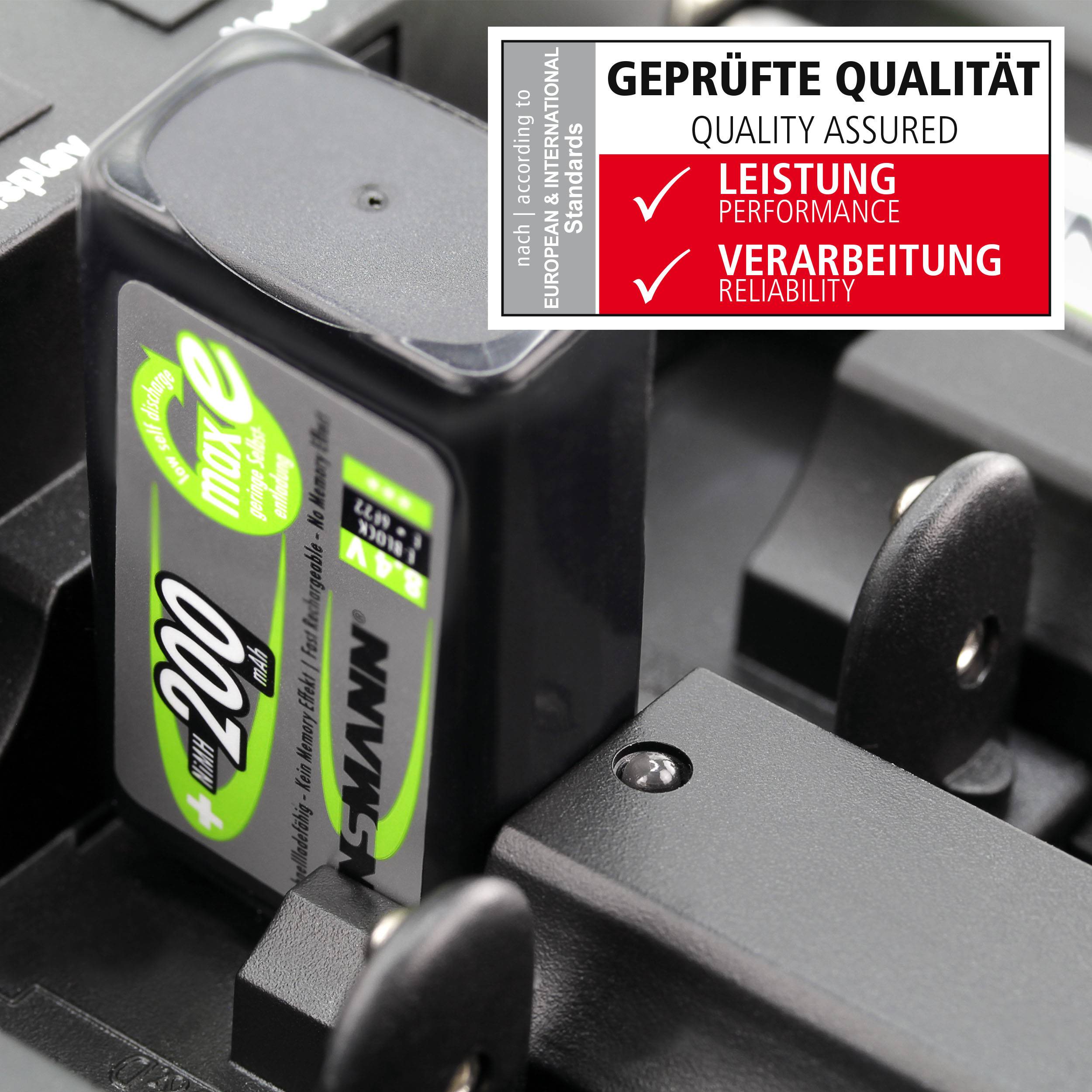 Ansmann maxE 6LR61 9V Block-Akku NiMH 200 mAh 8.4V 1St.