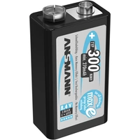 Ansmann maxE 6LR61 9V Block-Akku NiMH 300 mAh 8.4V 1St. Ansmann maxE 6LR61 9V Block-Akku NiMH 300 mAh 8.4V 1St.