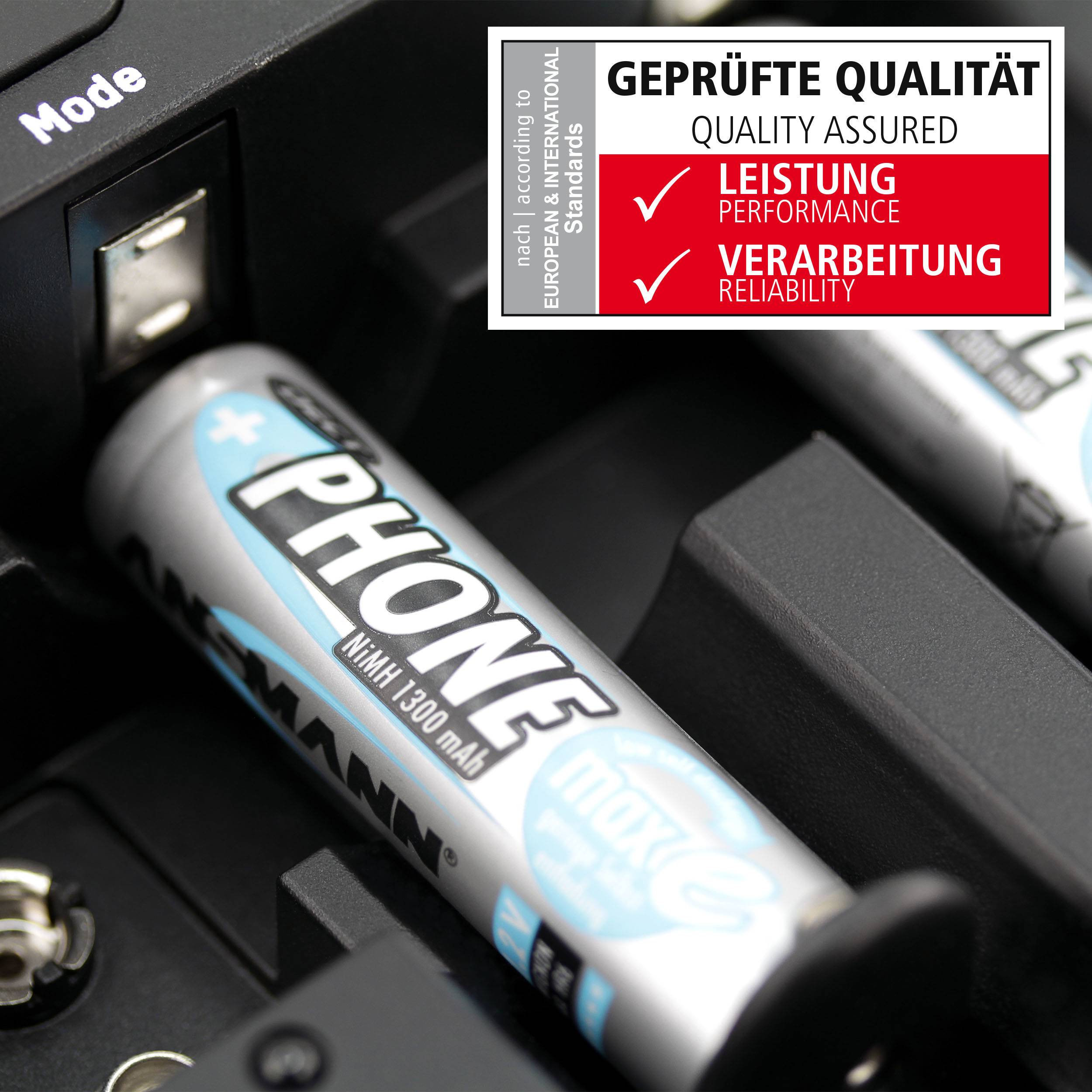 Ansmann DECT maxE HR06 Mignon (AA)-Akku NiMH 1300 mAh 1.2V 2St.