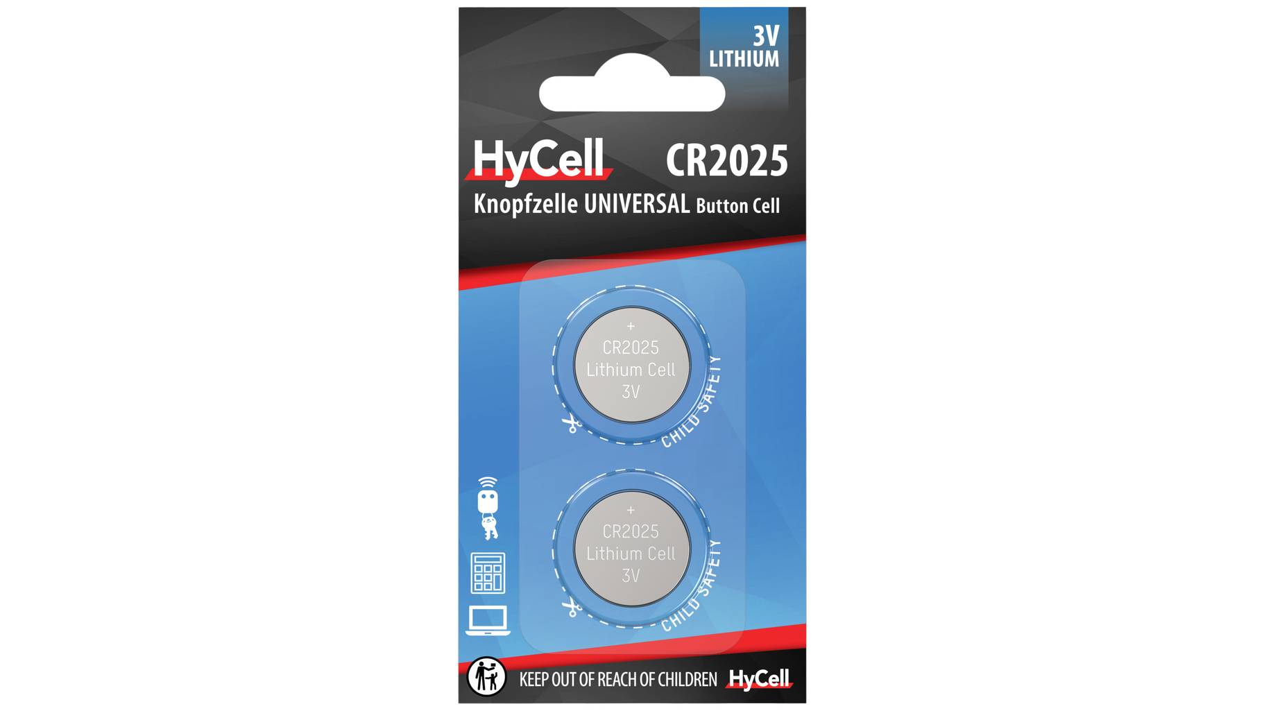 HyCell CR 2025 Knopfzelle CR 2025 Lithium 140 mAh 3V 2St. digitalo