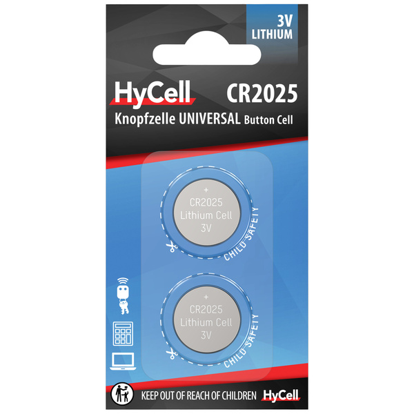 HyCell CR 2025 Knopfzelle CR 2025 Lithium 140 mAh 3V 2St.