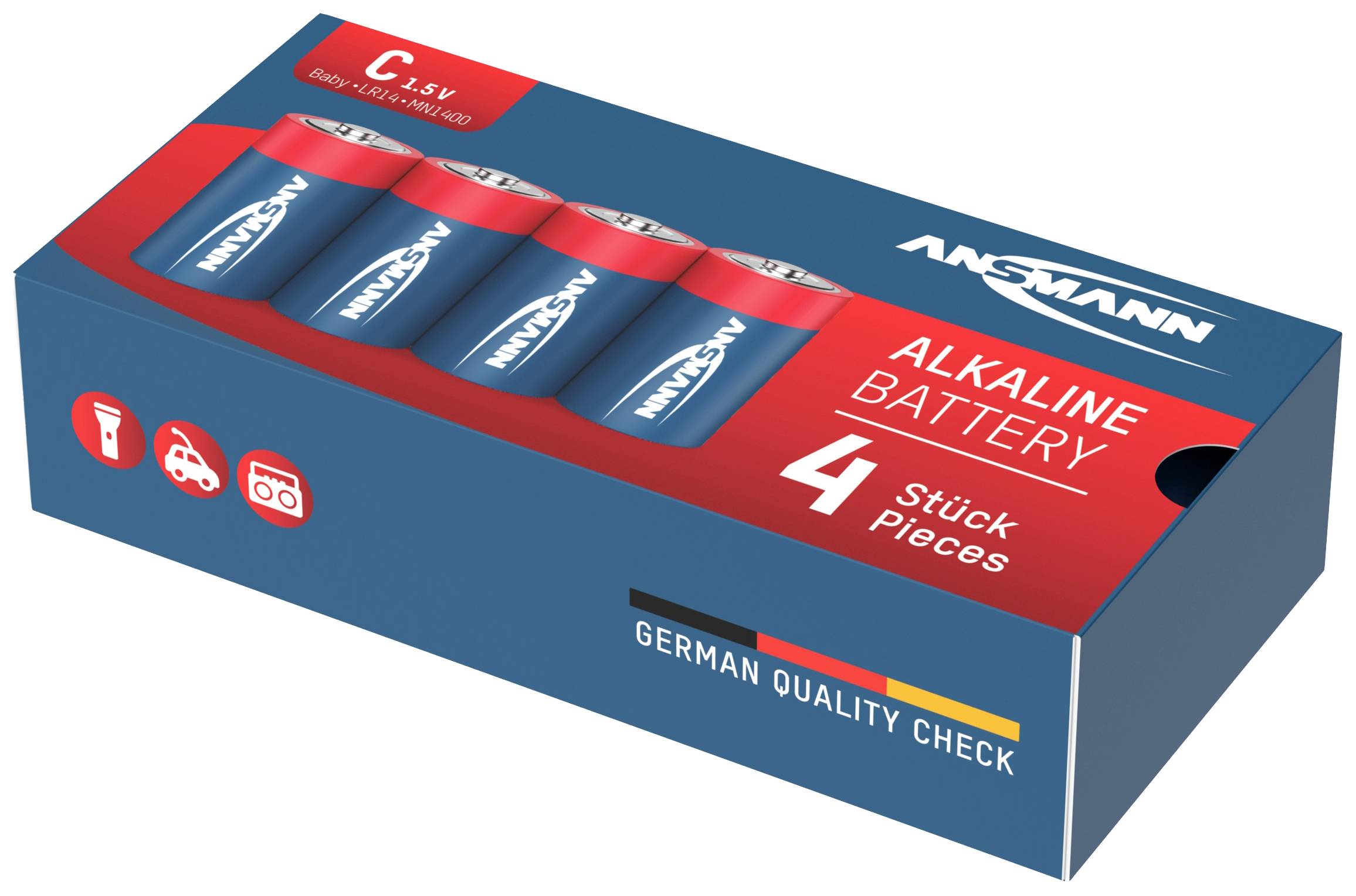 Ansmann LR14 Red-Line Baby (C)-Batterie Alkali-Mangan 1.5 V 4 St.