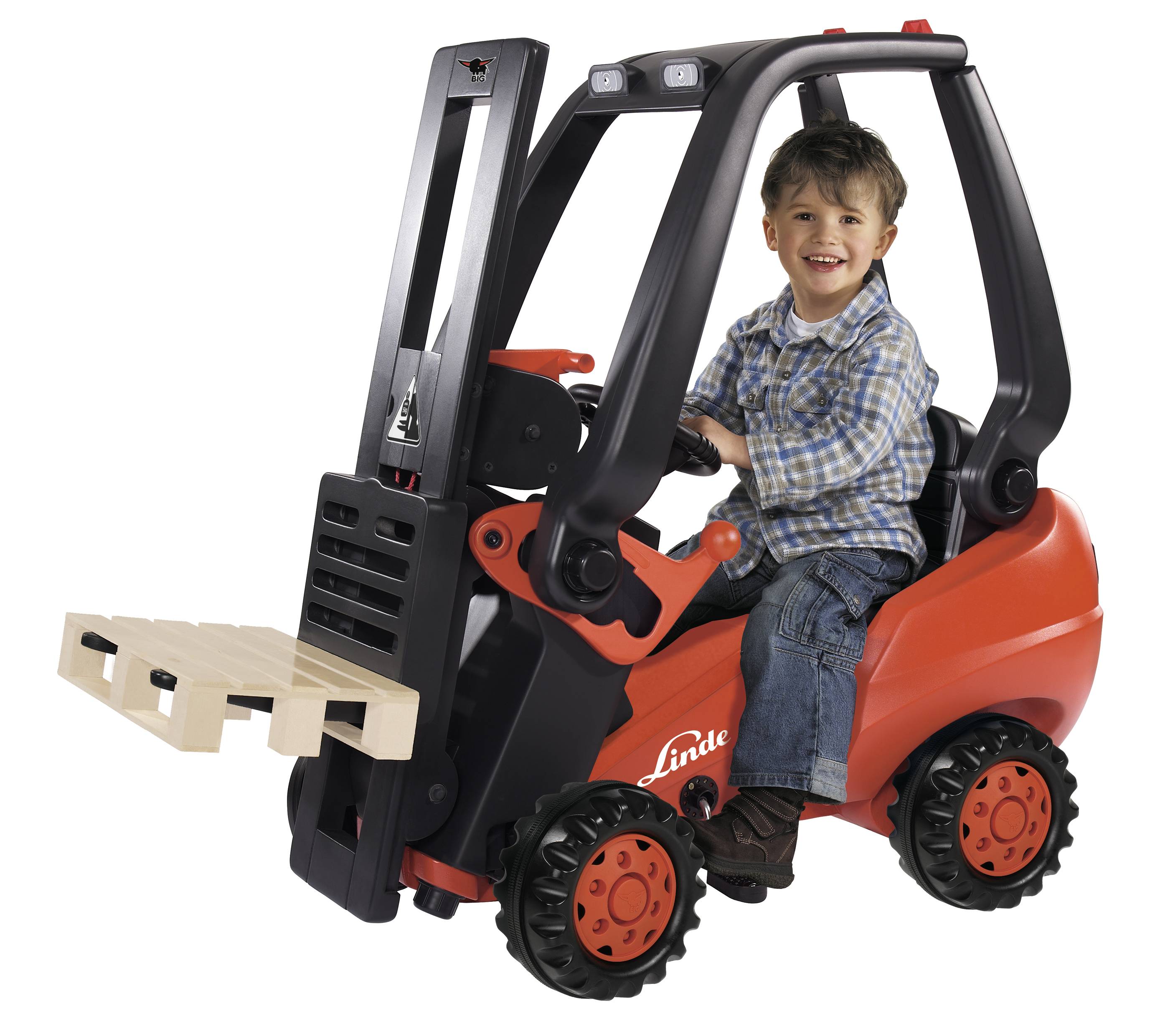 Linde Gabelstapler Schwarz/Rot