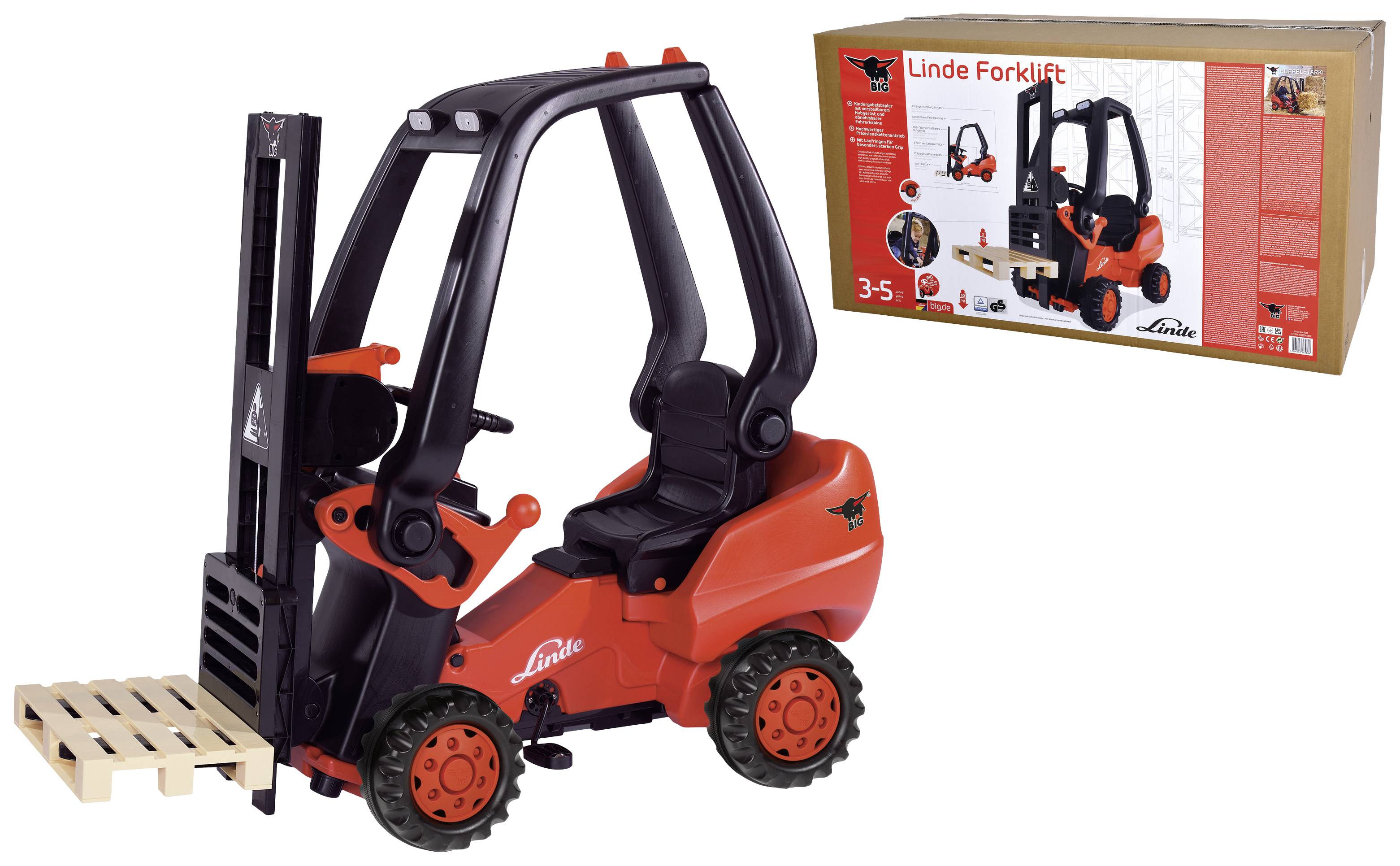 Linde Gabelstapler Schwarz/Rot