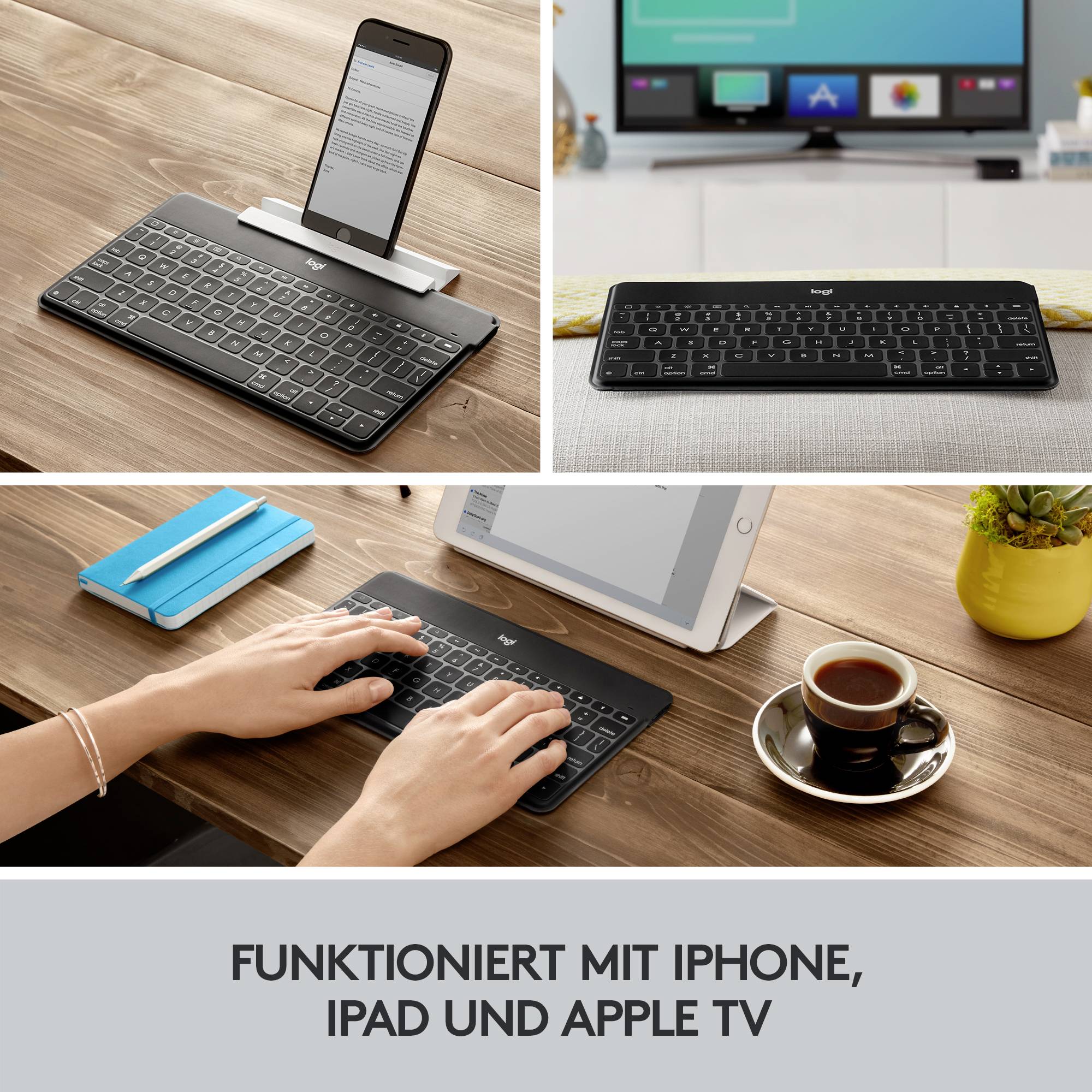 Logitech Keys-to-go Tablet-Tastatur Passend für Marke (Tablet): Apple