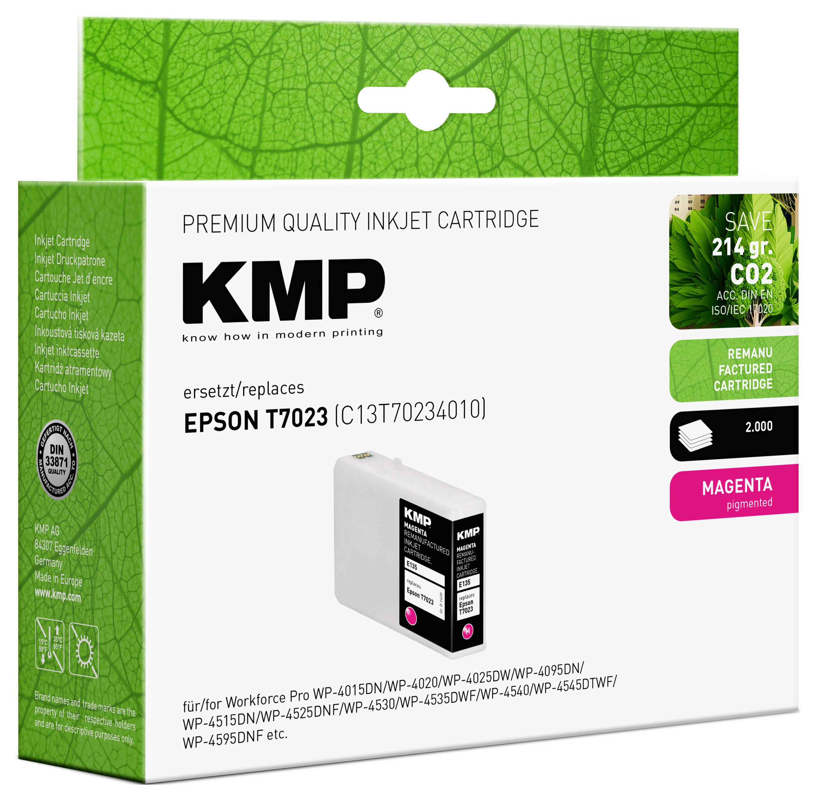 KMP Druckerpatrone ersetzt Epson T7023 Kompatibel Magenta E135 1620,4006