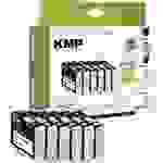 KMP Druckerpatrone ersetzt Epson T0801, T0802, T0803, T0804, T0805, T0806, T0807 Kompatibel Kombi-Pack Schwarz, Cyan, Magenta
