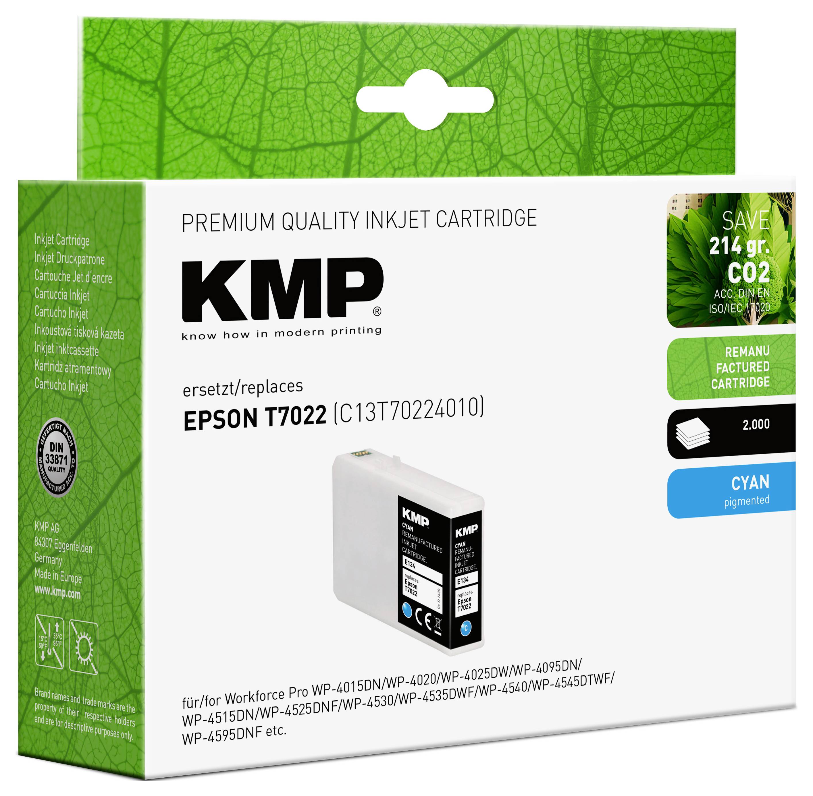 KMP E134 - 21 ml - Cyan - kompatibel - Tintenpatrone