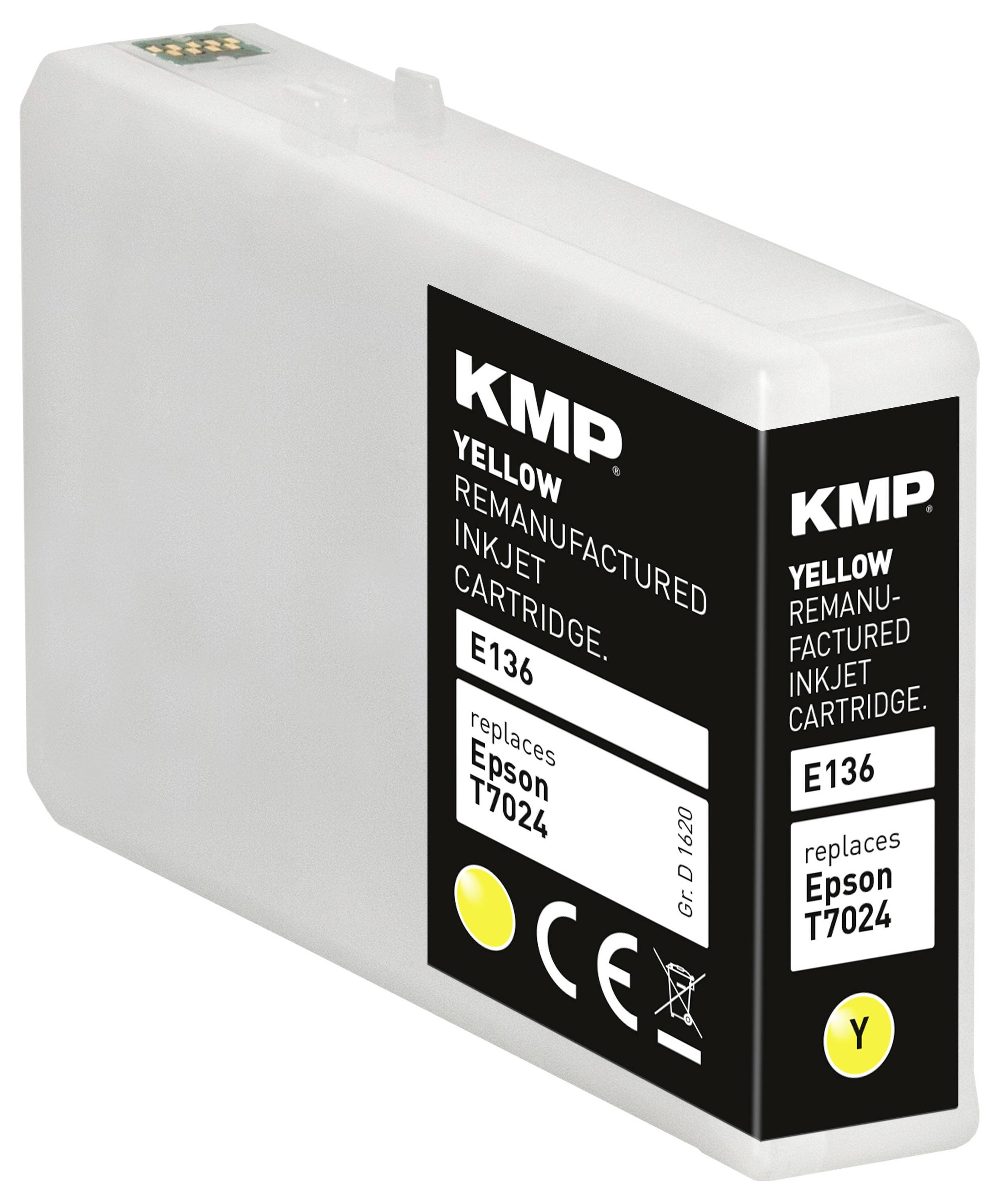KMP Druckerpatrone ersetzt Epson T7024 Kompatibel Gelb E136 1620,4009