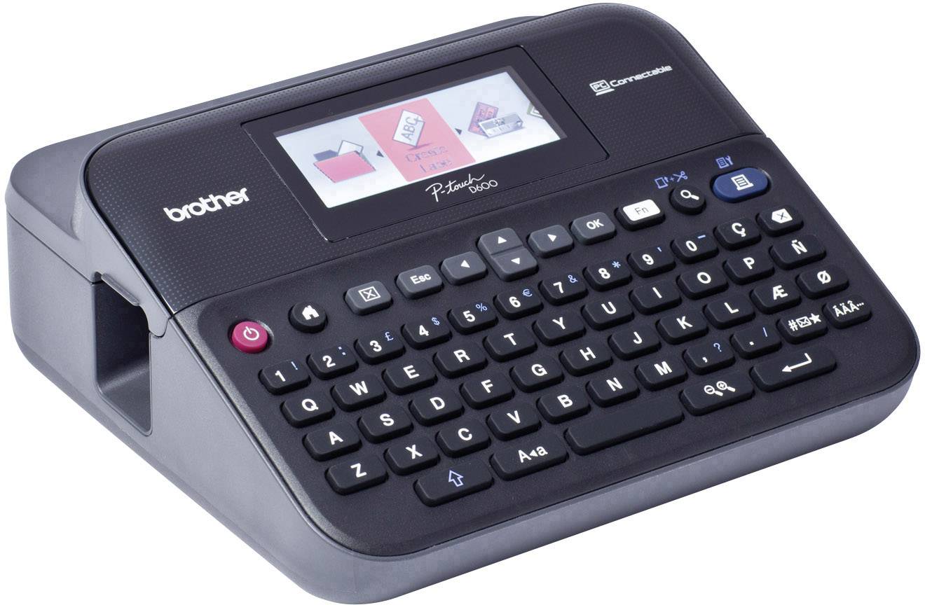 Brother P-Touch D600VP Beschriftungsgerät Geeignet für Schriftband: TZe 3.5 mm, 6 mm, 9 mm, 12 mm, 18 mm, 24 mm