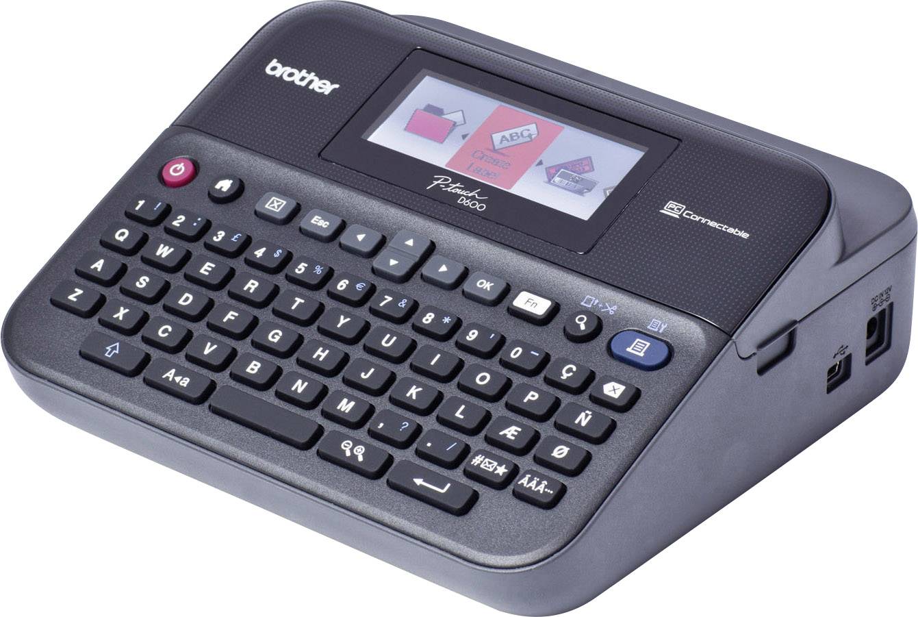 Brother P-Touch D600VP Beschriftungsgerät Geeignet für Schriftband: TZe 3.5 mm, 6 mm, 9 mm, 12 mm, 18 mm, 24 mm