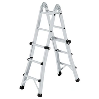 Günzburger Steigtechnik MUNK 32013 Aluminium Teleskopleiter Arbeitshöhe (max.): 4.2m Silber 12.1kg Günzburger Steigtechnik MUNK 32013 Aluminium Teleskopleiter Arbeitshöhe (max.): 4.2m Silber 12.1kg