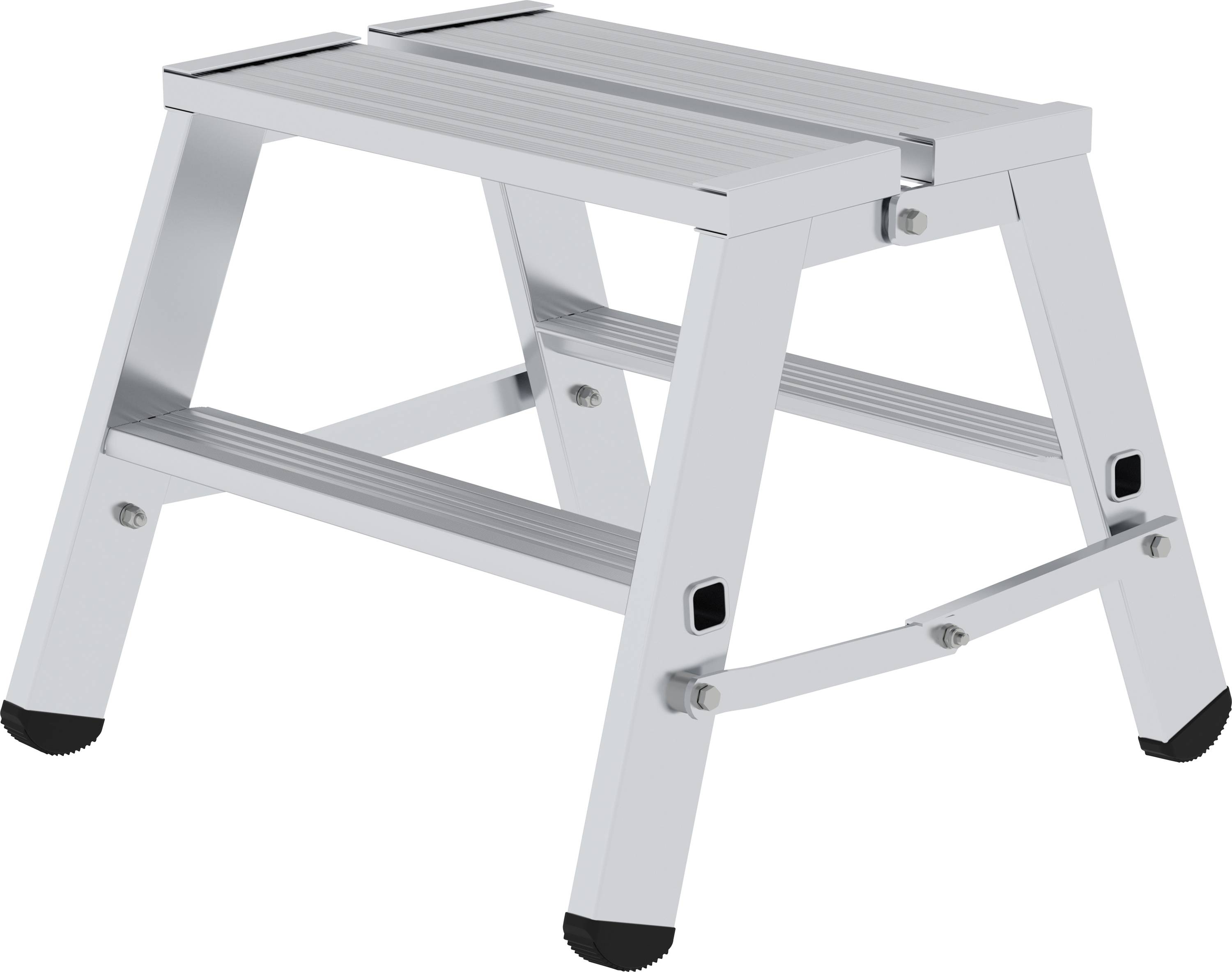 Günzburger Steigtechnik MUNK 50094 Aluminium Doppel-Klapptritt klappbar Arbeitshöhe (max.): 2.46m Silber 4.7kg