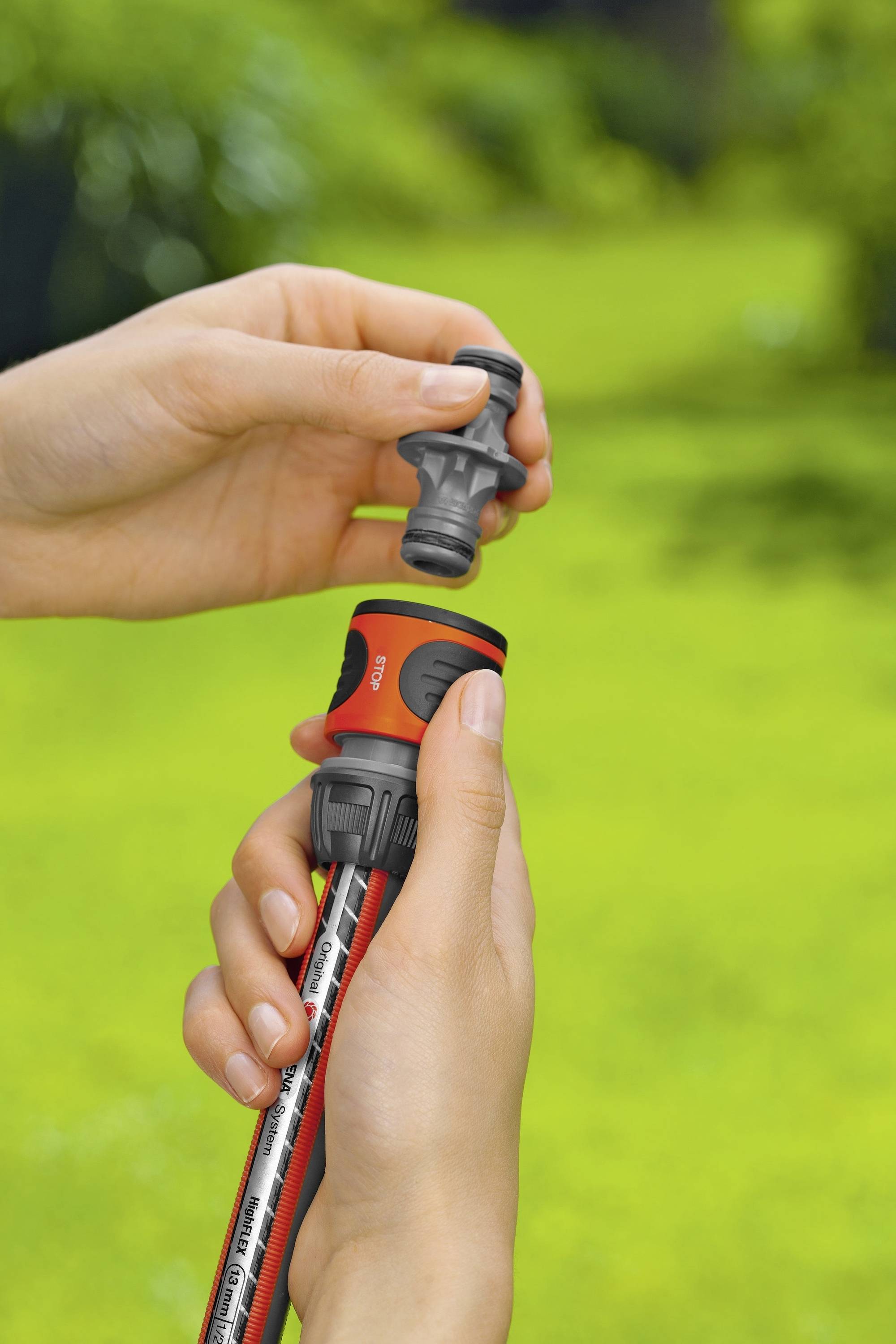 GARDENA 18283-20 Kunststoff Schlauchkupplung 13 mm (1/2") Ø, Steckkupplung Set