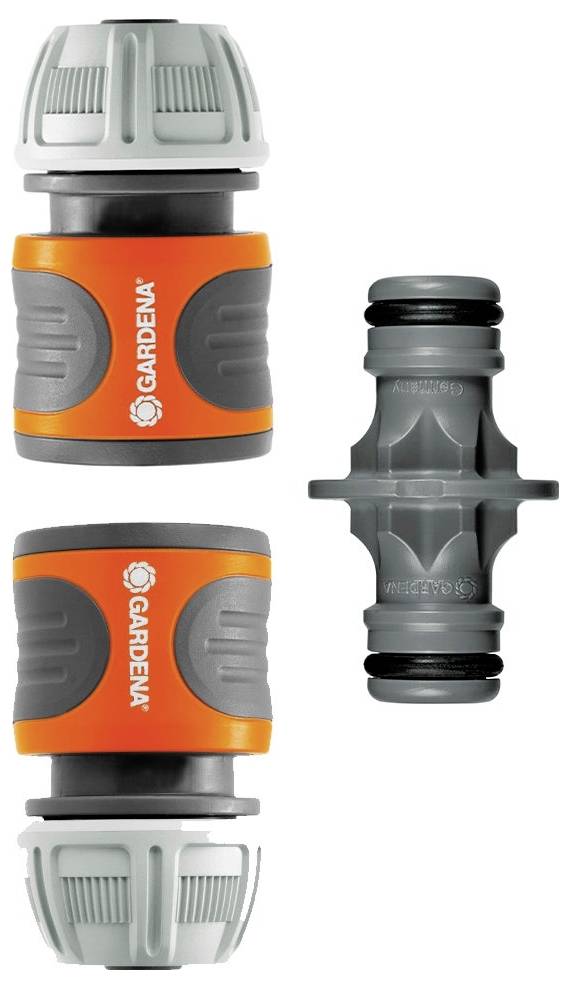 GARDENA 18283-20 Kunststoff Schlauchkupplung 13 mm (1/2") Ø, Steckkupplung Set