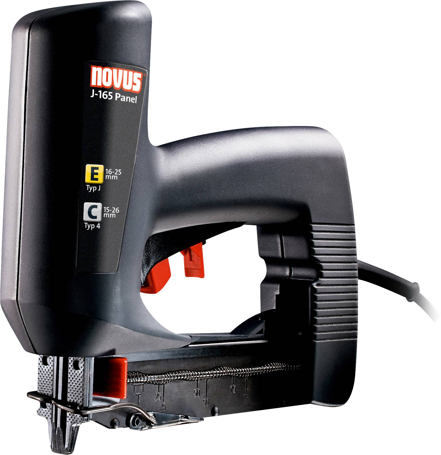Novus Tools J 165 Panel 110033041 Elektrotacker Klammerntyp Typ 4 Klammernlänge 15 - 26mm