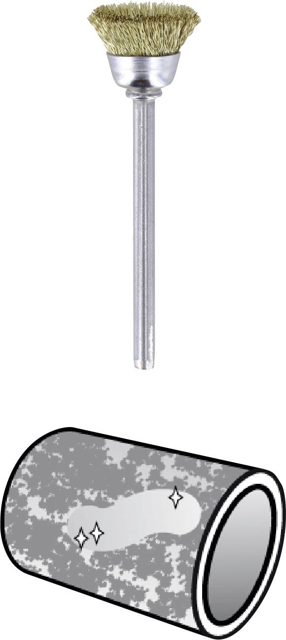 Dremel Messingbürste 536 536 Schaft-Ø 3.2 mm 26150536JA 2 St.