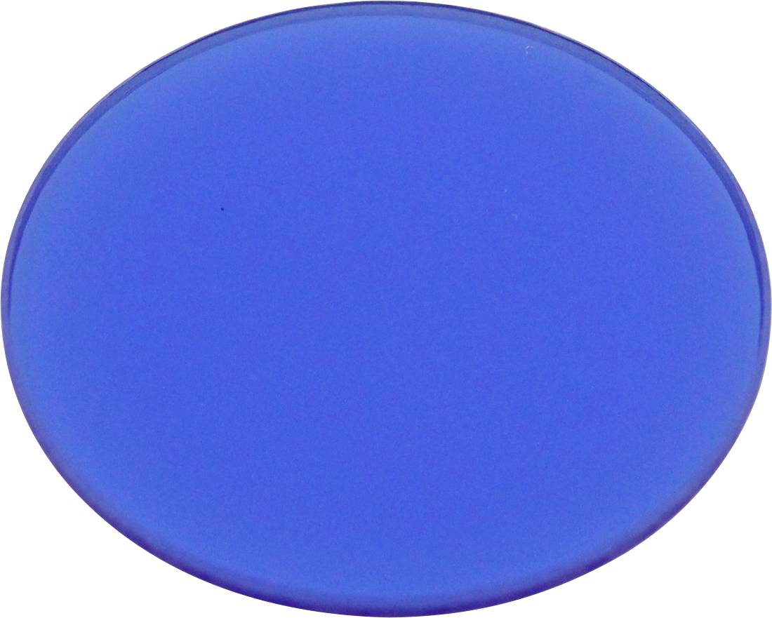 Ein einfacher, kräftig blauer ovaler Kreis auf weißem Hintergrund; dient oft als dekoratives Element oder Farbakzent.