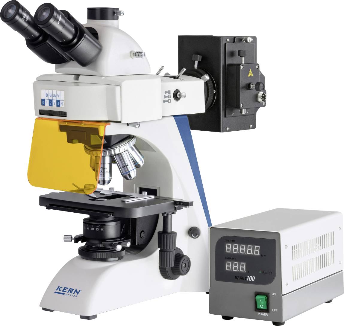 Kern OBN 147 OBN 147 Durchlichtmikroskop Trinokular 1000 x Durchlicht, Auflicht