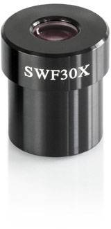 Schwarzes Mikroskop-Okular mit der Aufschrift 'SWF30X', geeignet zur Vergrößerung.