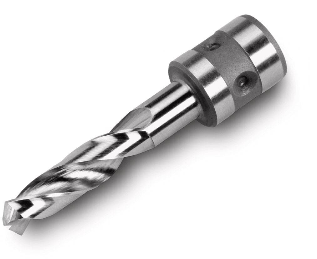 Ein Metallbohrer mit spiralförmigem Schneidwerkzeug und zylindrischem Schaft, geeignet für präzise Bohrarbeiten in Metalloberflächen.